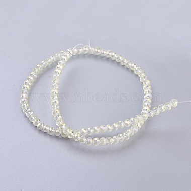 Faceted Rondelle Electroplate Glass Beads Strands(X-EGLA-D020-3x2mm-70)-2