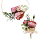 Craspire 2 pcs 2 style soie imitation rose corsage boutonnière(AJEW-CP0001-60)-1