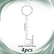 4Pcs Brass Satellite Chains Finger Ring Bracelets(BJEW-HY0001-05S)-2