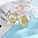 Rack Plating Brass Dangle Stud Earrings for Women(EJEW-C125-23A-G)-3