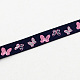Single Face Butterfly Printed Polyester Grosgrain Ribbon(OCOR-S033-9mm-05)-1