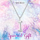 SHEGRACE Rhodium Plated 925 Sterling Silver Initial Pendant Necklaces(JN905A)-5