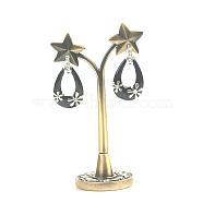 Star Shape Alloy Earring Jewelry Display Rack, Antique Bronze, 38x60x100mm(EDIS-K002-09AB)