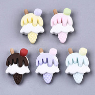 Resin Decoden Cabochons, Imitation Food, Ice Cream, Mixed Color, 26~27x17x8mm(X-CRES-N022-117)