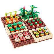 Olycraft 1 Set DIY Orchard Plastic Building Blocks Set, for Micro Farm Scene Making, Mixed Color, 7.5~63.5x7.5~47.5x4.5~12.5mm, 211pcs/set(DIY-OC0009-78)