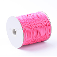Korean Waxed Polyester Cords, Deep Pink, 3mm, about 43.74 yards(40m)/roll(YC-Q002-3mm-02)