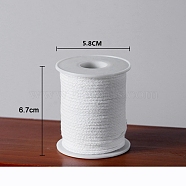 Cotton Candle Wicks, Unbleached Smokeless Candle Wicks, White, Spool: 5.8x6.7cm, 61m/roll(PW-WG83617-01)