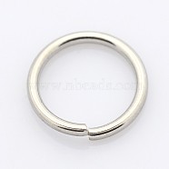 304 Stainless Steel Open Jump Rings, Stainless Steel Color, 5x0.6mm, 22 Gauge, Inner Diameter: 3.8mm(STAS-E067-03-5mm)