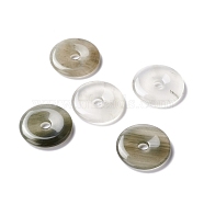Natural African Jade Pendants, Donut/Pi Disc, 40~40.5x7~7.5mm, Hole: 8~8.5mm(G-K319-02A-02)