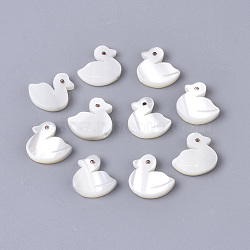 Natural Trochid Shell/Trochus Shell Beads, Duck, 9.5x9x2mm, Hole: 0.8mm(SSHEL-N034-63)