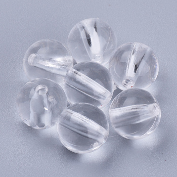 Transparent Acrylic Beads, Round, Clear, 26x25.5mm, Hole: 3.5mm