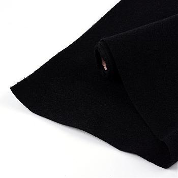 Non Woven Fabric Embroidery Needle Felt For DIY Crafts, Black, 450x1.2~1.5mm, about 1m/roll