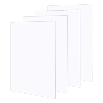 PVC Foam Boards, for Presentations, School, Office & Art Projects, Rectangle, White, 400x300x2mm