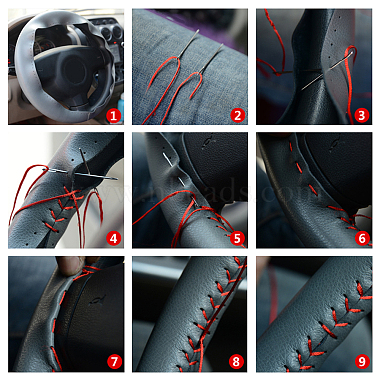 DIY Hand Sewing Genuine Leather Steering Wheel Cover(AJEW-WH0002-60B)-5