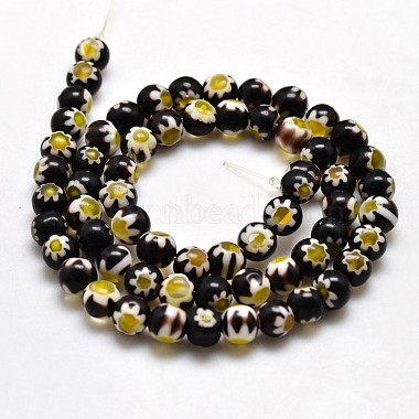 Round Millefiori Glass Beads Strands(LK-P001-06)-3