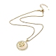 Ожерелья с подвеской из латуни с микро паве на День матери и прозрачным кубическим цирконием(NJEW-G126-01A)-2