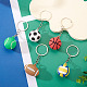 5Pcs 5 Styles PVC Plastic Keychains(KEYC-TA0001-48)-4