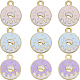 54Pcs 3 Colors Alloy Enamel Pendants(ENAM-SC0004-85)-1