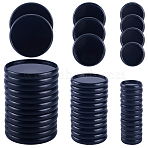 36Pcs 3 Styles Plastic Loose Leaf Ring Round Binder Discs, Mushroom Hole Notebook Binding Ring Expansion Discs for Add Extra Pages, Notes or Artwork, Black, 27.5~53x4.5~6mm, Inner Diameter: 24~49.5mm, 12pcs/style(DIY-CP0010-96B)