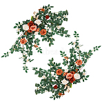 1 Set Plastic Artificial Flower & Leaf, for Wedding Home Decor, Green, 660~800x665x70~75mm(AJEW-GA0009-94)