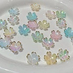 Acrylic Bead Caps, Flower, Mixed Color, 19mm, Hole: 2mm(FIND-WH0152-622D)