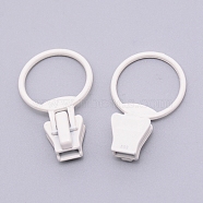 Zinc Alloy Replacement Zipper Sliders, for Luggage Suitcase Backpack Jacket Bags Coat, Ring, White, 39x23x10mm(PALLOY-WH0081-20C)