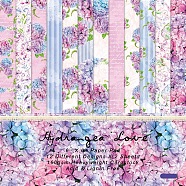 Flower Theme Scrapbook Paper, for DIY Album Scrapbook, Background Paper, Diary Decoration, Pink, 152x152mm, 12 style, 2pcs/style, 24pcs/set(SCRA-PW0010-16)