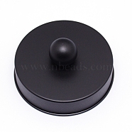 304 Stainless Steel Capping, Flat Round, Matte Gunmetal Color, 73.5x36mm, Inner Size: 70mm(STAS-WH0015-94MB)