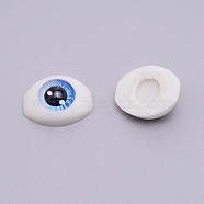 Plastic Doll Craft Eyeballs, Scary Hollow Eyeballs for Halloween Party Decor, Oval, Dodger Blue, 12x16.5x7mm(DIY-WH0210-75)