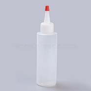 Plastic Glue Liquid Container, Bottle Dispenser, Clear, 4.1x16.2cm, Bottle: 12.5cm, Bottle Cap: 3.8cm, Capacity: 120ml(4.06 fl. oz)(X-CON-L011-01)