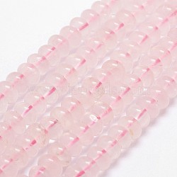 Natural Rose Quartz Beads Strands, Rondelle, 8x5mm, Hole: 1mm, about 77pcs/strand, 14.9 inch~15.1 inch(X-G-D840-08)