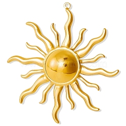 304 Stainless Steel Pendants, Sun Charm, Golden, 42x39mm(X-PW-WGAD9CE-02)