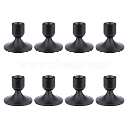 Iron Candle Holders, for Rustic Wedding, Party, Birthday, Holiday Decoration, Cone, Black, 6.75x5.8cm, Inner Diameter: 2.2cm(FIND-WH0427-90EB)