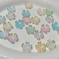 Acrylic Bead Caps, Flower, Mixed Color, 19mm, Hole: 2mm(FIND-WH0152-622D)