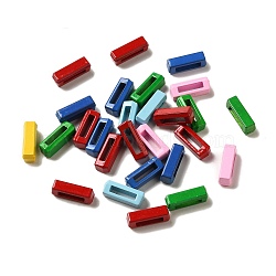 Alloy Spray Paint Slide Charms, Shiny Side, Random Color, Letter.I, 12mm, Hole:8mm(PALLOY-TAC0018-03-I)