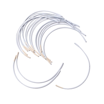 (Defective Closeout Sale: Paint Removed & Scratch) Steel Bra Underwire, Sturdy Metal Bra Wire for Bra Shaping, White, 70x120mm