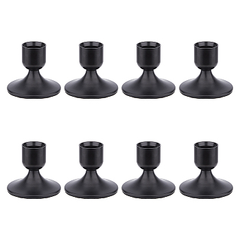 Iron Candle Holders, for Rustic Wedding, Party, Birthday, Holiday Decoration, Cone, Black, 6.75x5.8cm, Inner Diameter: 2.2cm