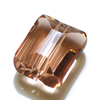 Imitation Austrian Crystal Beads, Grade AAA, Faceted, Rectangle, PeachPuff, 6x8x4mm, Hole: 0.7~0.9mm