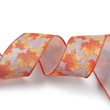 10M Thanksgiving Day Theme Wired Linen Ribbon(OCOR-G013-02F)-3
