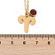 304 Colliers pendentifs constellation de pierre de naissance en acier inoxydable et verre(STAS-D305-08G-A)-2