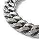304 Stainless Steel Cuban Link Chain Necklaces(NJEW-P288-14P)-3