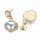 Heart with Porcelain Rack Plating Alloy Dangle Stud Earrings(EJEW-S211-008-RS)-3