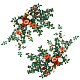 1 Set Plastic Artificial Flower & Leaf(AJEW-GA0009-94)-1