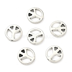 Tibetan Style Alloy Beads, Cadmium Free & Lead Free, Peace Sign, Antique Silver, 13x2.5mm, Hole: 1mm(X-TIBEB-A14187-AS-RS)