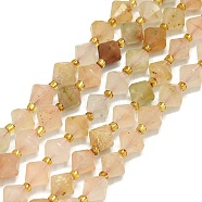 Natural Gemstone Beads Strands, Faceted, Rhombus, 8~8.5x8~8.5mm, Hole: 1mm, about 37pcs/strand, 15.35''(39cm)(G-I376-B21-01)