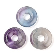 Natural Fluorite Pendants, Donut/Pi Disc Charms, 16x4.5mm, Hole: 5mm(G-C066-02-02)