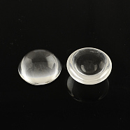 Transparent Half Round Glass Cabochons, Clear, 20x8.5~10mm(GGLA-R027-20mm)