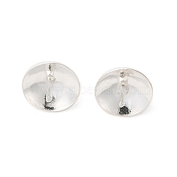 925 Sterling Silver Pendant Bails, For Half Drilled Beads, Silver, 6.8x6mm, Hole: 1.5mm, Pin: 0.7mm(STER-E050-08S-C)