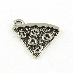 Tibetan Style Alloy Cake Pendants, Cadmium Free & Lead Free, Antique Silver, 20x19x1mm, Hole: 2mm, about 854pcs/1000g(TIBE-R306-01AS-LF)