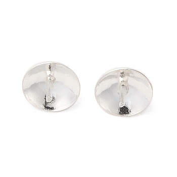 925 Sterling Silver Pendant Bails, For Half Drilled Beads, Silver, 6.8x6mm, Hole: 1.5mm, Pin: 0.7mm